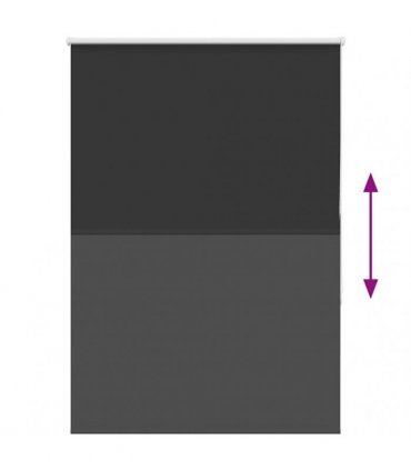 vidaXL Roller Blind Blackout Black 110x130 cm Fabric Width 105.7 cm Polyester