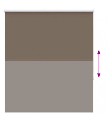 vidaXL Roller Blind Blackout Coffee 135x130 cm Fabric Width 131.6 cm Polyester