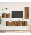 vidaXL TV Cabinet Set with Drawer 4 pcs Old Wood Engineered Wood