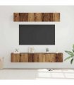 vidaXL TV Cabinet Set Wall-mounted 5 pcs Old Wood Engineered Wood
