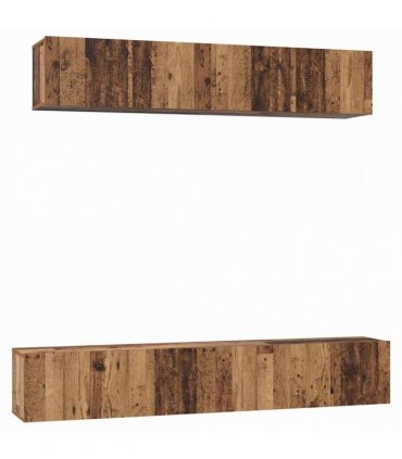 vidaXL TV Cabinet Set Wall-mounted 5 pcs Old Wood Engineered Wood