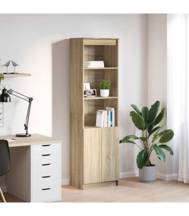vidaXL Highboard Sonoma Oak 50x35x180 cm Engineered Wood