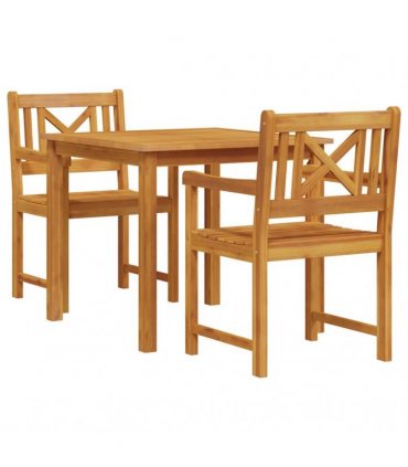 vidaXL Garden Dining Set 3 pcs Brown Solid Acacia wood