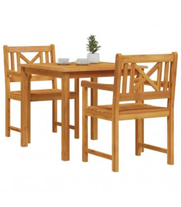 vidaXL Garden Dining Set 3 pcs Brown Solid Acacia wood