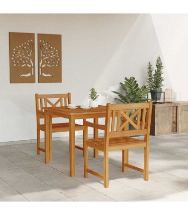 vidaXL Garden Dining Set 3 pcs Brown Solid Acacia wood