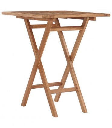 vidaXL Folding Garden Table 60x60x75 cm Solid Teak Wood