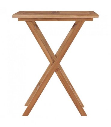 vidaXL Folding Garden Table 60x60x75 cm Solid Teak Wood