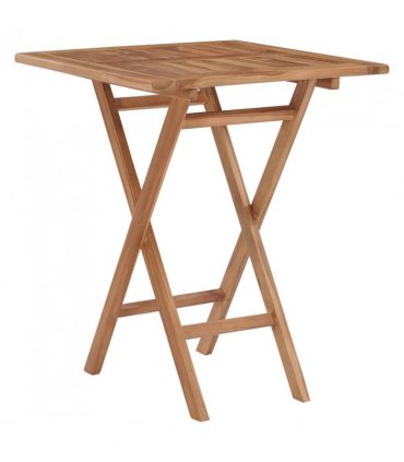 vidaXL Folding Garden Table 60x60x75 cm Solid Teak Wood