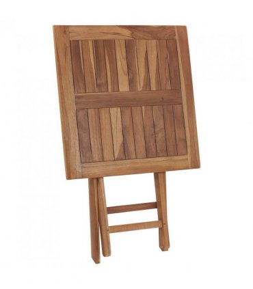 vidaXL Folding Garden Table 60x60x75 cm Solid Teak Wood