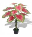 vidaXL Artificial Caladium Plant with Pot 85 cm Green and Red