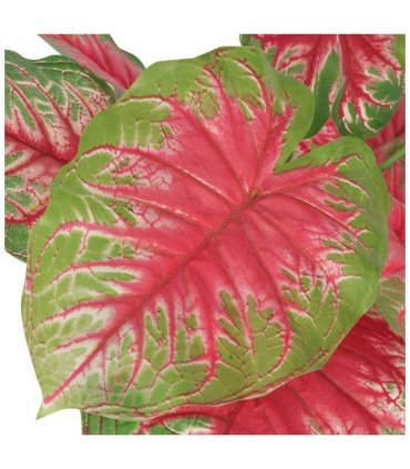 vidaXL Artificial Caladium Plant with Pot 85 cm Green and Red