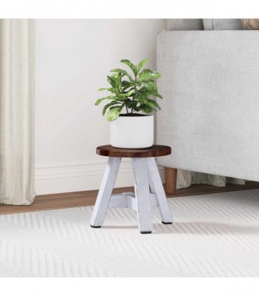 vidaXL Stool Natural 22 x 22 x 24 cm Mahogany Wood