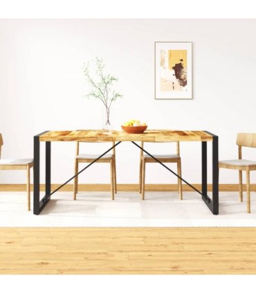 vidaXL Dining Table Solid Rough Mango Wood 180 cm