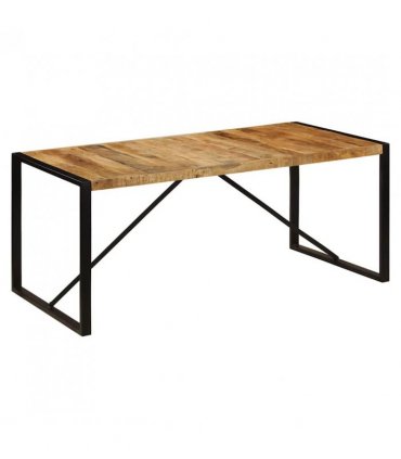 vidaXL Dining Table Solid Rough Mango Wood 180 cm
