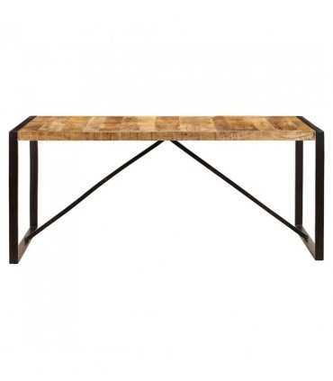 vidaXL Dining Table Solid Rough Mango Wood 180 cm