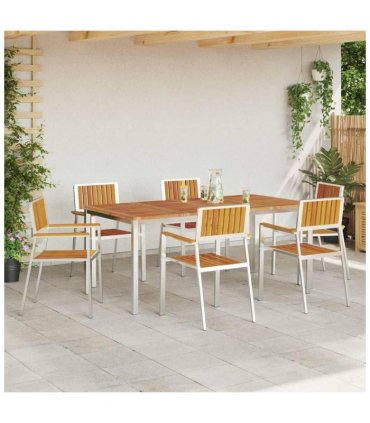 vidaXL Garden Chair 6 pcs Brown 56 x 54.5 x 87 cm Solid Acacia Wood