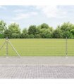 vidaXL Welded Wire Fence with Concrete Base 50 x 0.8 m Silver Mesh
