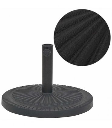 vidaXL Parasol Base Resin Round Black 29 kg