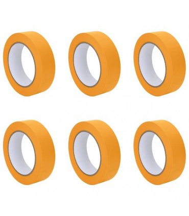 vidaXL Painter Masking Tapes 6 pcs Yellow 30mm x 50m Paper