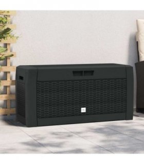 vidaXL Garden Storage Box Anthracite 119x48x60 cm Polypropylene