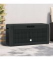 vidaXL Garden Storage Box Anthracite 119x48x60 cm Polypropylene
