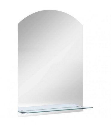 vidaXL Wall Mirror with Shelf 20x40 cm Tempered Glass
