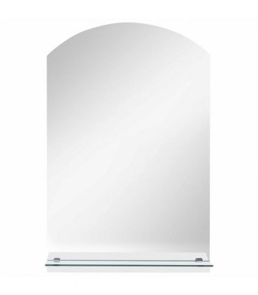 vidaXL Wall Mirror with Shelf 20x40 cm Tempered Glass