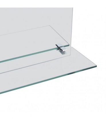 vidaXL Wall Mirror with Shelf 20x40 cm Tempered Glass
