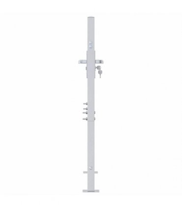 vidaXL Garden Gate with Lock Silver 85 x 97 cm Stainless Steel