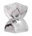 vidaXL Stool/Side Table Twisted Shape Aluminium Silver