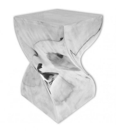 vidaXL Stool/Side Table Twisted Shape Aluminium Silver