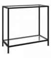 vidaXL Console Table Transparent 80x35x75 cm Tempered Glass
