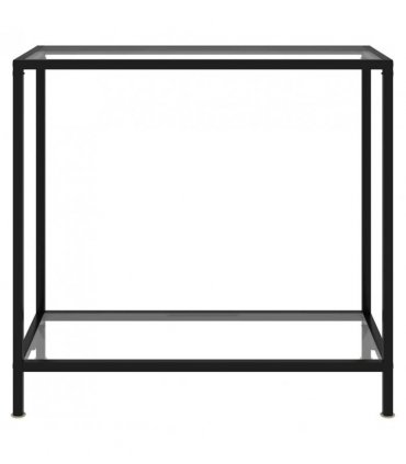 vidaXL Console Table Transparent 80x35x75 cm Tempered Glass
