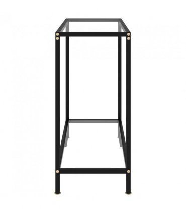 vidaXL Console Table Transparent 80x35x75 cm Tempered Glass