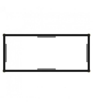 vidaXL Console Table Transparent 80x35x75 cm Tempered Glass