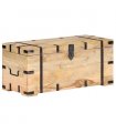 vidaXL Chest | Natural | Solid Mango Wood | Large | Chest | Rectangular | Rustic