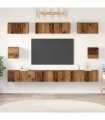 vidaXL TV Cabinet Set Wall-mounted 8 pcs Old Wood Engineered Wood