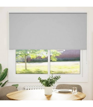 vidaXL Roller Blind Blackout Light Grey 165x130 cm Fabric Width 161.6 cm Polyester