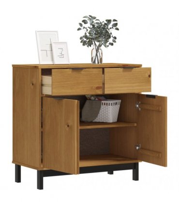 vidaXL Sideboard FLAM 80x40x80 cm Solid Wood Pine