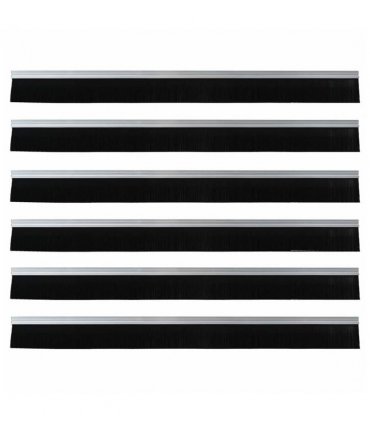 vidaXL Self-adhesive Door Brush Seals 6 pcs Silver 100 cm