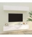 vidaXL Wall TV Cabinets 4 pcs White 100x30x30 cm