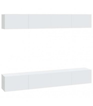 vidaXL Wall TV Cabinets 4 pcs White 100x30x30 cm