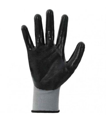 vidaXL Work Gloves 24 pcs Grey and Black 10 / XL Polyester