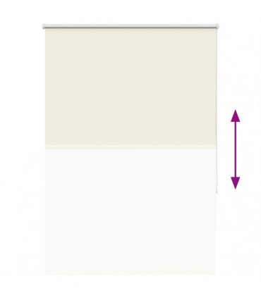 vidaXL Roller Blind Blackout Off White 100x130 cm Fabric Width 95.7 cm Polyester