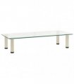 vidaXL TV Stand Transparent 80x35x17 cm Tempered Glass