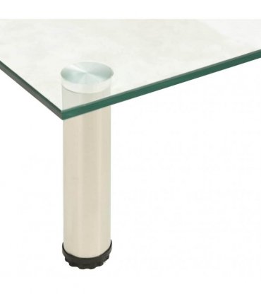 vidaXL TV Stand Transparent 80x35x17 cm Tempered Glass