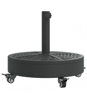vidaXL Parasol Base with Wheels for Ø38 / 48 mm Poles 27 kg Round
