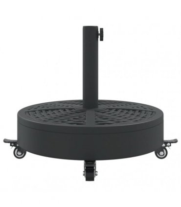 vidaXL Parasol Base with Wheels for Ø38 / 48 mm Poles 27 kg Round