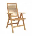 vidaXL Chair Folding 8 pcs Brown 64.5 x 52 x 108 cm Solid Teak Wood