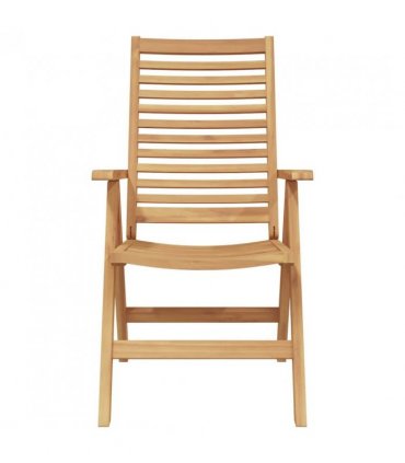 vidaXL Chair Folding 8 pcs Brown 64.5 x 52 x 108 cm Solid Teak Wood